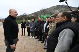 President Ilham Aliyev inspected restoration of individual houses and infrastructure in Khanoba village of Khojavend-PHOTO -UPDATED 