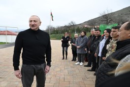President Ilham Aliyev inspected restoration of individual houses and infrastructure in Khanoba village of Khojavend-PHOTO -UPDATED 