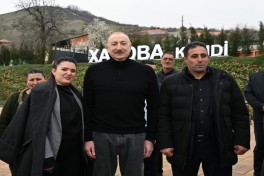 President Ilham Aliyev inspected restoration of individual houses and infrastructure in Khanoba village of Khojavend-PHOTO -UPDATED 
