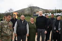 President Ilham Aliyev inspected restoration of individual houses and infrastructure in Khanoba village of Khojavend-PHOTO -UPDATED 
