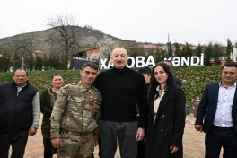 President Ilham Aliyev inspected restoration of individual houses and infrastructure in Khanoba village of Khojavend-PHOTO -UPDATED 