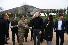 President Ilham Aliyev inspected restoration of individual houses and infrastructure in Khanoba village of Khojavend-PHOTO -UPDATED 