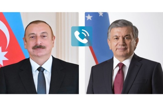 President of the Republic of Azerbaijan, Ilham Aliyev, and the President of the Republic of Uzbekistan, Shavkat Mirziyoyev