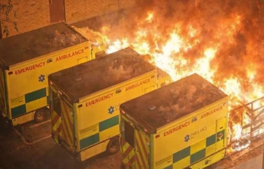 London Jewish community ambulances set ablaze in antisemitic attack, PM says
