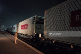 Humanitarian aid sent by train from Russia departs from Astara to Iran-PHOTO -UPDATED 