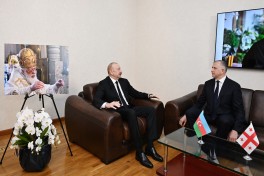 President Ilham Aliyev visited Georgian Embassy in Azerbaijan to express condolences