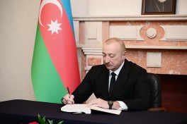 President Ilham Aliyev visited Georgian Embassy in Azerbaijan to express condolences