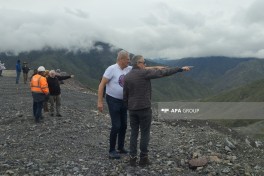 Travelers got acquainted with the work done on the Horadiz-Aghband road and railway -PHOTO 