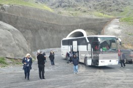 Travelers got acquainted with the work done on the Horadiz-Aghband road and railway -PHOTO 