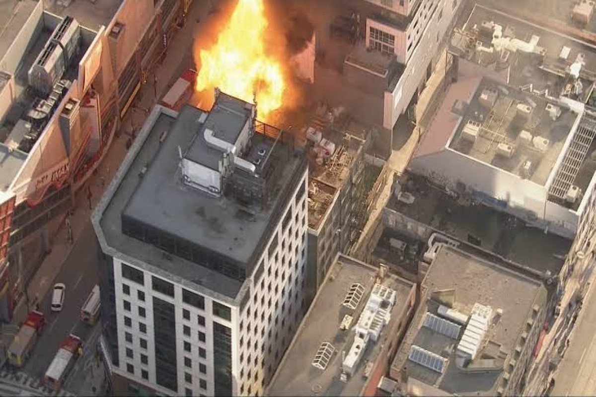 No injuries in rooftop explosion, fire in downtown Toronto