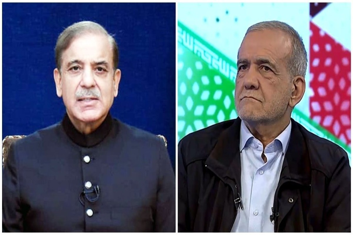 Prime Minister of Pakistan Shehbaz Sharif, Iranian President Masoud Pezeshkian
