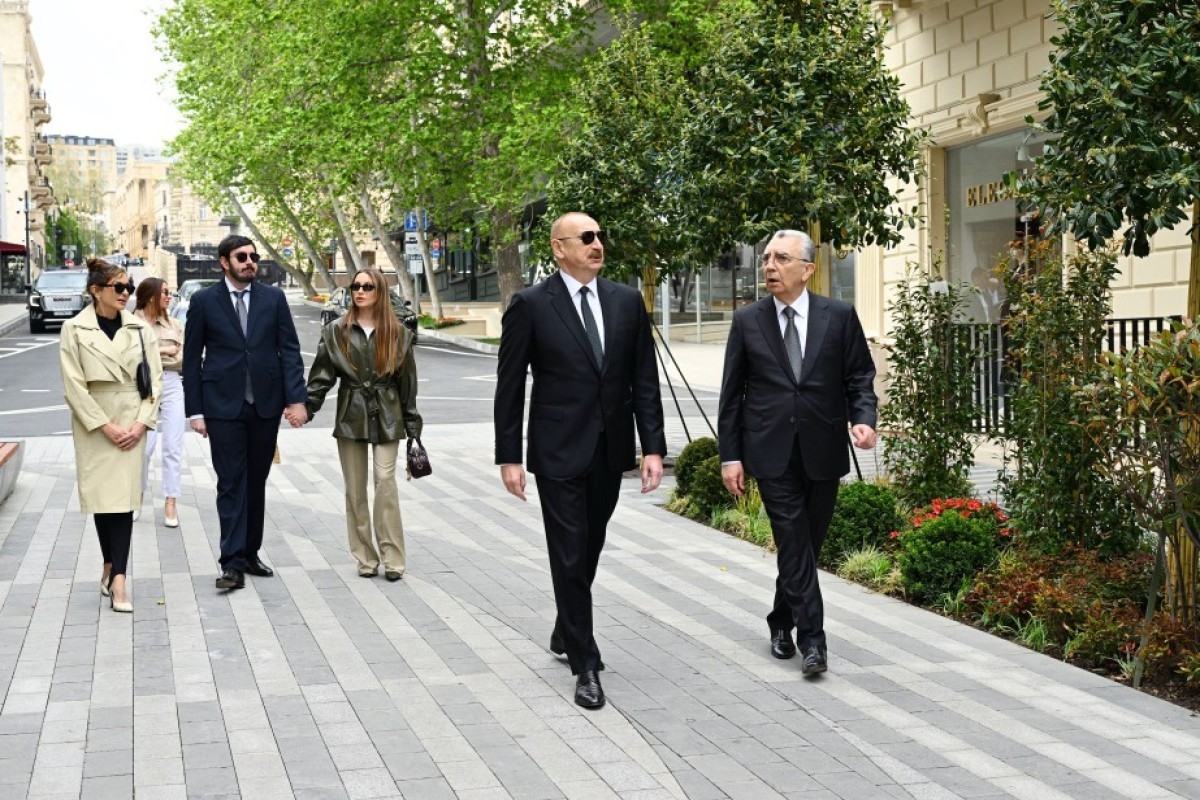 President Ilham Aliyev attended inauguration of Islam Safarli Street following reconstruction
