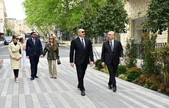 President Ilham Aliyev attended inauguration of Islam Safarli Street following reconstruction