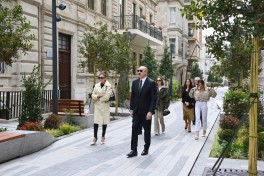 President Ilham Aliyev attended inauguration of Islam Safarli Street following reconstruction