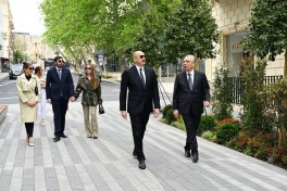 President Ilham Aliyev attended inauguration of Islam Safarli Street following reconstruction