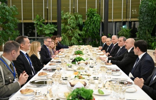 President Ilham Aliyev hosted working dinner in honor of President of the Italian Council of Ministers