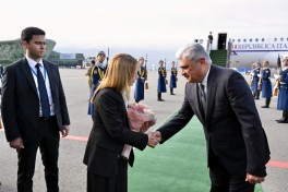 President of Council of Ministers of Italy Giorgia Meloni arrives in Azerbaijan