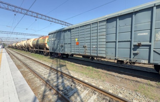 16 railcars of diesel fuel sent from Azerbaijan to Armenia