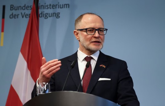 Latvia's Defence Minister Andris Spruds