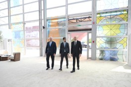 President Ilham Aliyev reviews preparations for WUF13 at Baku Olympic Stadium - PHOTO 