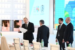 President Ilham Aliyev reviews preparations for WUF13 at Baku Olympic Stadium - PHOTO 