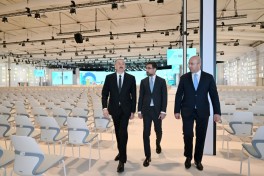 President Ilham Aliyev reviews preparations for WUF13 at Baku Olympic Stadium - PHOTO 