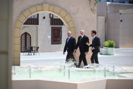 President Ilham Aliyev reviews preparations for WUF13 at Baku Olympic Stadium - PHOTO 