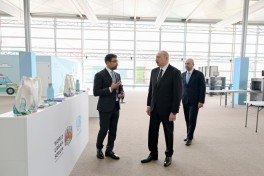 President Ilham Aliyev reviews preparations for WUF13 at Baku Olympic Stadium - PHOTO 