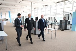 President Ilham Aliyev reviews preparations for WUF13 at Baku Olympic Stadium - PHOTO 