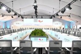 President Ilham Aliyev reviews preparations for WUF13 at Baku Olympic Stadium - PHOTO 