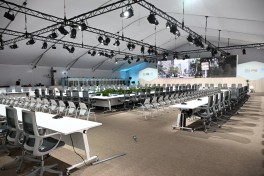 President Ilham Aliyev reviews preparations for WUF13 at Baku Olympic Stadium - PHOTO 