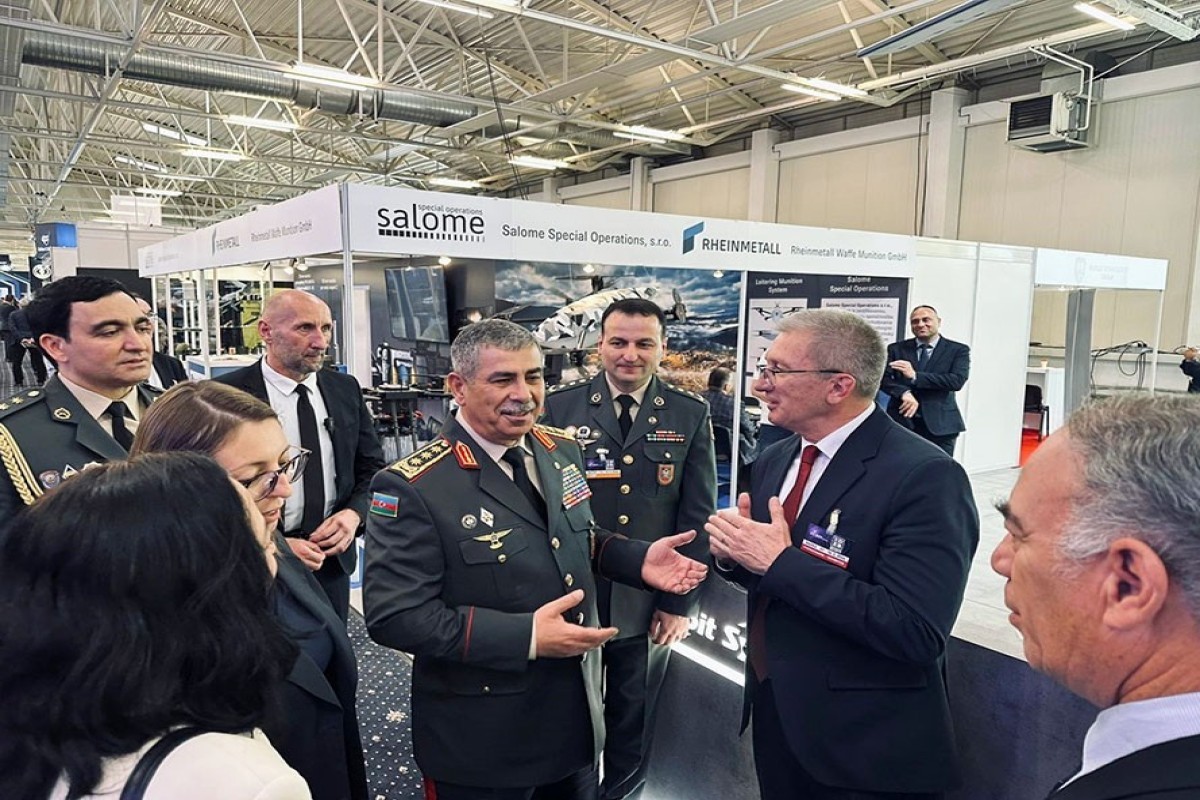 Azerbaijani Defense Minister Zakir Hasanov attends IDEB 2026 exhibition in Slovakia