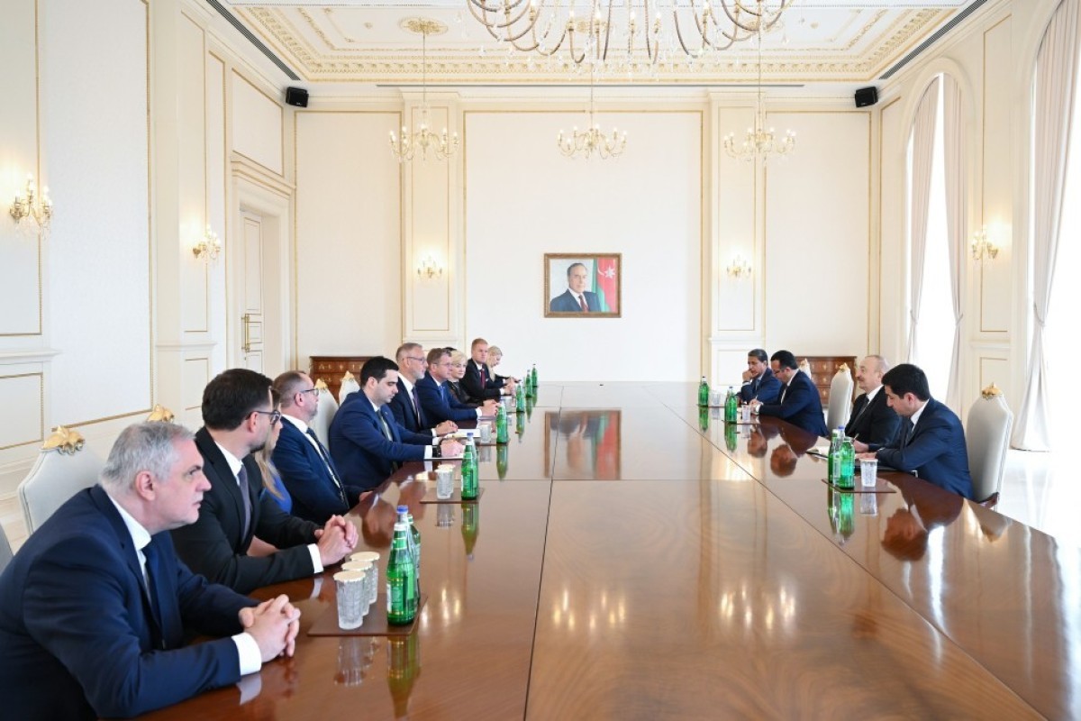 President Ilham Aliyev received delegation led by Speaker of National Council of Slovakia VIDEO