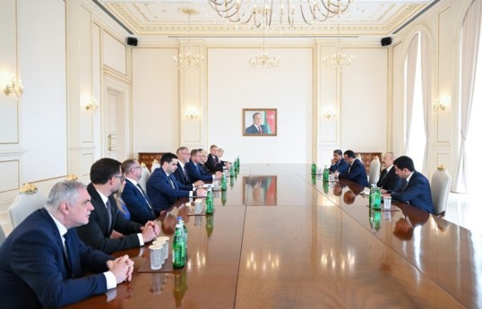 President Ilham Aliyev received delegation led by Speaker of National Council of Slovakia VIDEO