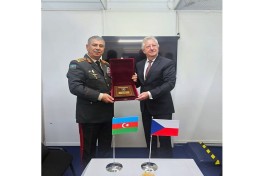 Azerbaijani Defense Minister Zakir Hasanov attends IDEB 2026 exhibition in Slovakia