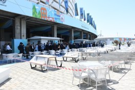 Media representatives familiarize themselves with WUF13 preparations at Baku Olympic Stadium - PHOTO 