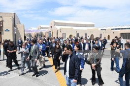 Media representatives familiarize themselves with WUF13 preparations at Baku Olympic Stadium - PHOTO 