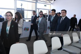 Media representatives familiarize themselves with WUF13 preparations at Baku Olympic Stadium - PHOTO 