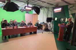 Azerbaijani and Belarusian military information field representatives hold a working meeting