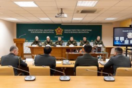 Azerbaijani and Belarusian military information field representatives hold a working meeting