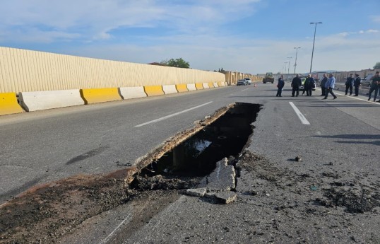 Collapse occurs on Baku-Alat-Gazakh-Georgia highway, traffic restricted - PHOTO 
