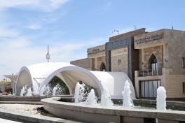 President Ilham Aliyev and other participants of OTS informal summit tour cultural sites in Turkistan