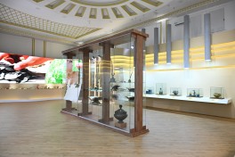 President Ilham Aliyev and other participants of OTS informal summit tour cultural sites in Turkistan
