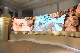 President Ilham Aliyev and other participants of OTS informal summit tour cultural sites in Turkistan