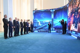 President Ilham Aliyev and participants of OTS Informal Summit attend groundbreaking ceremony of Turkic Civilization Center