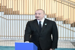 President Ilham Aliyev and participants of OTS Informal Summit attend groundbreaking ceremony of Turkic Civilization Center