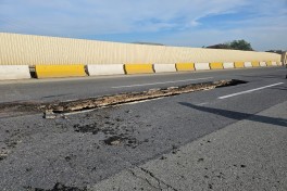 Collapse occurs on Baku-Alat-Gazakh-Georgia highway, traffic restricted - PHOTO 
