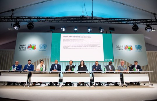 Briefing held on high-level participation and official visits during WUF13