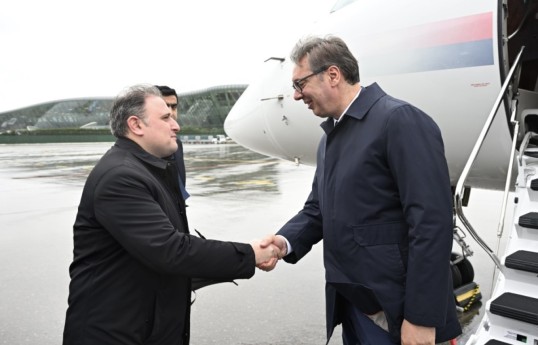 President of Serbia arrives in Azerbaijan