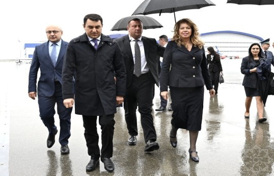 Bulgarian President Iliana Iotova arrives in Azerbaijan